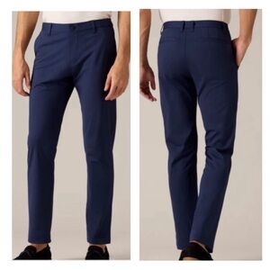 Rhone Commuter Pant Classic Straight Leg Men's Sz 36 Stretch Zip Pocket Blue‎